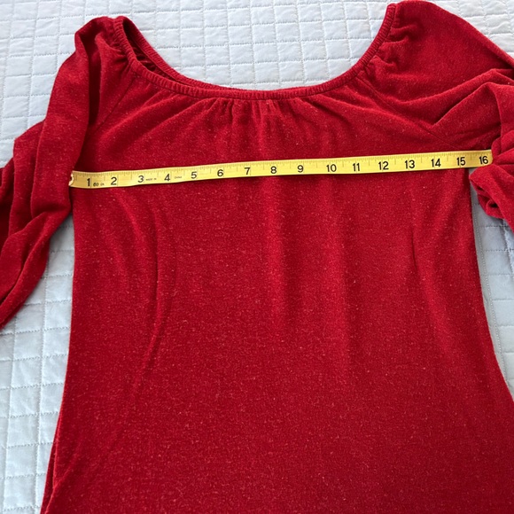Bailey 44 Off-the-shoulder soft, red sweater with bell sleeves - Picture 7 of 7